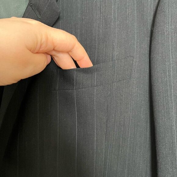 Mani Mens Blazer Size 41 Regular Made In Italy Bullock's Men's Store Wool Black - Picture 6 of 14